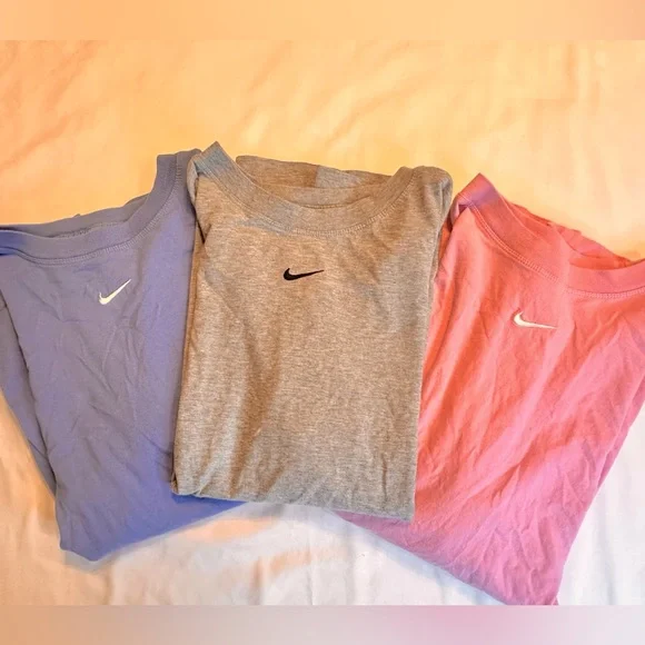 Nike Women’s T-Shirt Pack - Blue, Pink, and Gray - Picture 2 of 5
